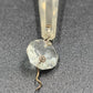 2 Icicle Spear Crystal Faceted Glass Prisms 3.4" w Octagon Accent Wire Connector