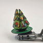 Tin Spinning Christmas Tree Push Toy Vintage 1950's with Santa Molto Spain #331