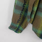 J.Jill Plaid Embroidered Popover Shirt Green Women's Medium Petite Long Sleeve