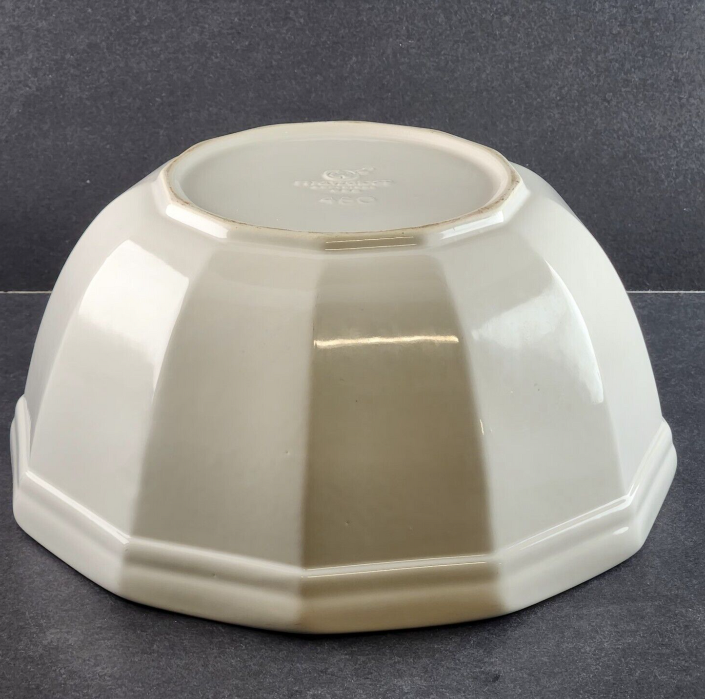 Pfaltzgraff Heritage White Mixing Bowl 460 Paneled Sides 10" Across x 4.75" High