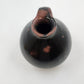 Redware Pottery Pitcher Dark Mottled Glaze 5.5" Tall Antique Style Unmarked