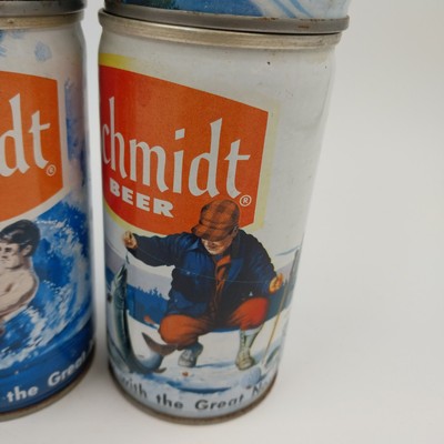 8 Schmidt Beer Can Pull Tab Empty Northwest American Wildlife Outdoor Vintage