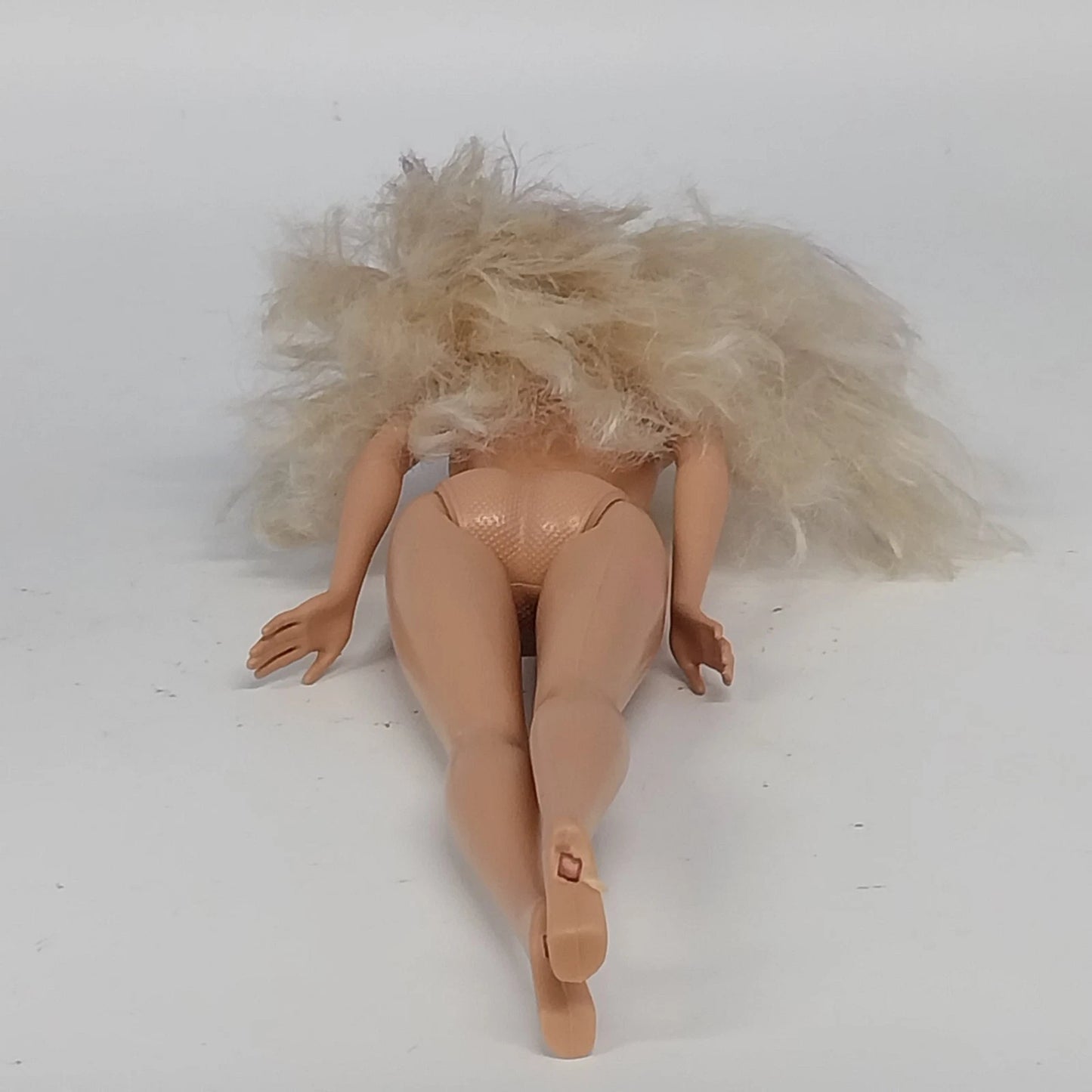Mattel Barbie Doll Blonde Purple Hair Bendable Knees Nude Hair 1998 Head 1999