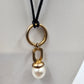 3 Corded Adjustable Necklaces Faux Pearl Heart Discs Pendant Set Boho Jewelry