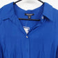 Roz & Ali Royal Blue Sleeveless Blouse Women 1X Collared Button Front China