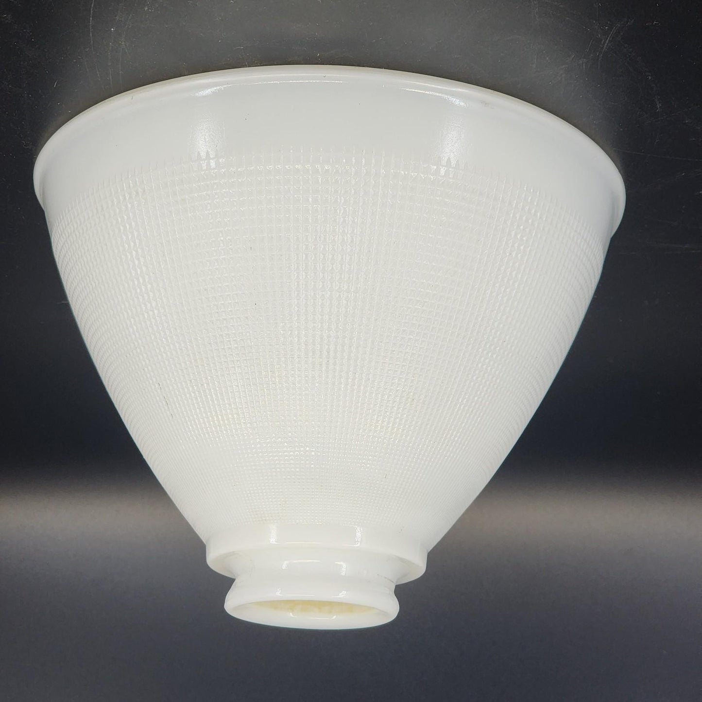 Lamp Diffuser Milk Glass Torchiere Shade Waffle Pattern 8" Vintage Lighting Decor