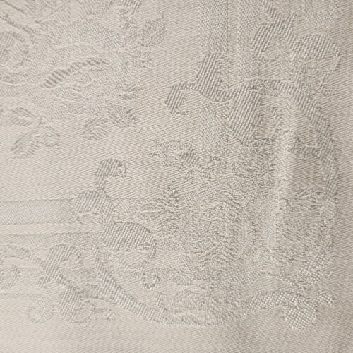 6 Pc Damask Dinner Dining Napkins Linen Cream Champaign Vintage Cloth 12" Sq