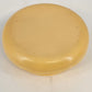 Vintage Bakelite Hair Receiver Yellow Vanity Box 5in Round Lid
