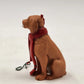 Gordon Fraser 1984 Brown Dog Candy Cane Scarf Ceramic Christmas by Schmid