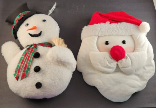 Handmade Snowman and Santa Hanging Christmas Decorations