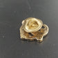 Vintage Grandma Heart Brooch Gold Tone Rose Floral Pin