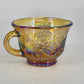 5 Harvest Grape Punch Cups Marigold Iridescent Indiana Glass Carnival Vintage