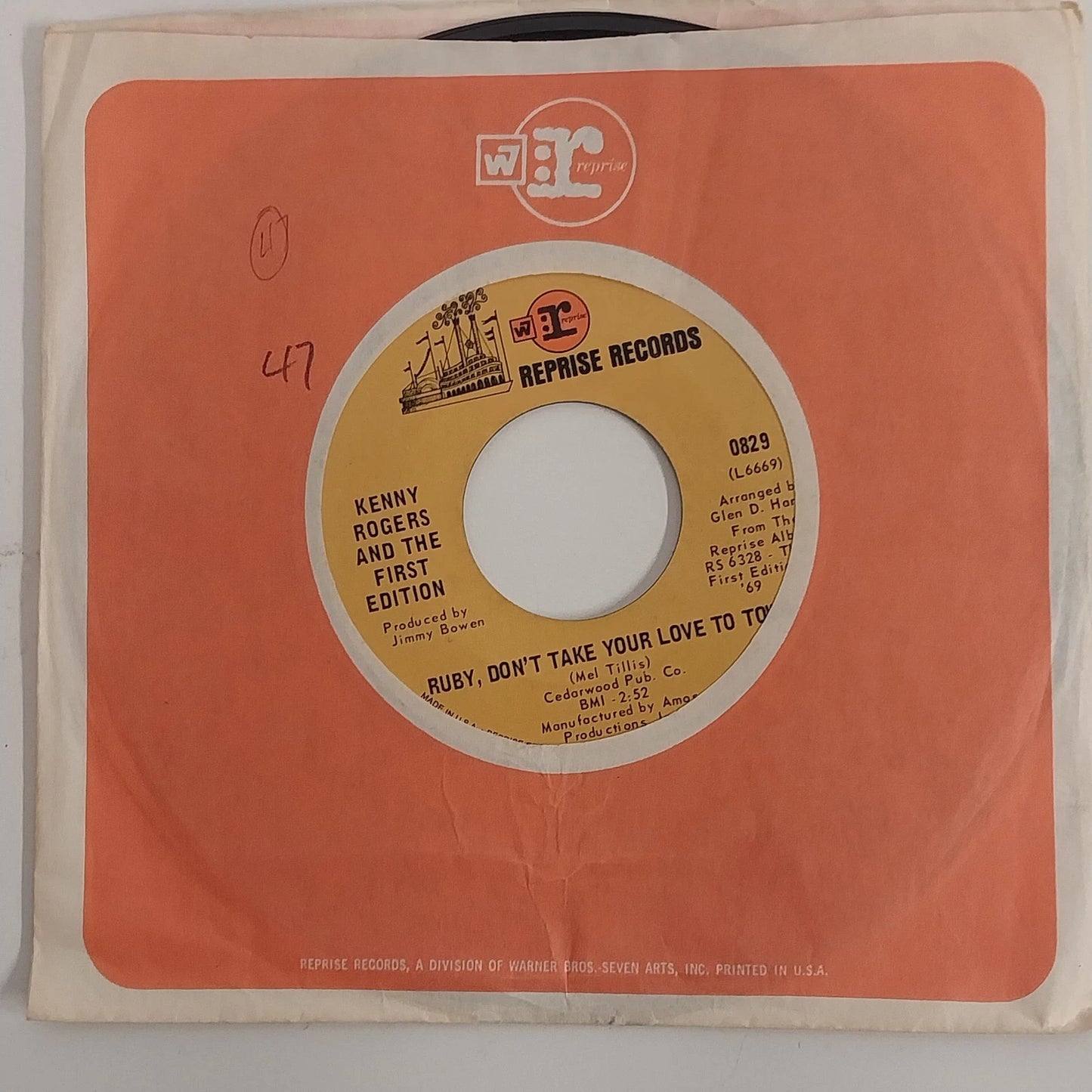 Kenny Rogers 45 RPM 7" Vinyl Lot 3 First Edition Reprise 0829 0999 0953 Country