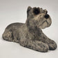 Sandicast Sandstone Schnauzer Dog 9" Vintage Sculpture Signed Sandra Brue 1981