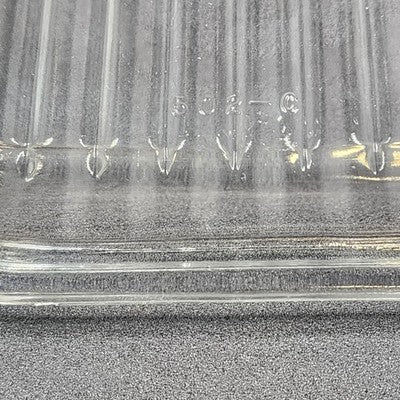 Pyrex 502-C Ribbed Lid Cover Clear Rectangle Glass Refrigerator Dish 6.8"x4.25"