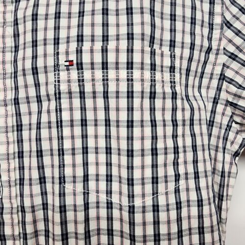 Tommy Hilfiger Men's Classic Fit Short Sleeve Cotton Plaid Shirt Size XL