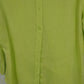 United Colors of Benetton Linen Blend Button Up Blouse Lime Green Women's Large