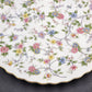 Andrea by Sadek Cake Platter Corona Floral Gold Trim Scalloped Edge 10.5"