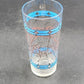 Pepsi-Cola 12oz Drinking Clear Glass 6.25" Stained Glass Tiffany Style Vtg 1970s