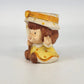 Inarco Planter Little Girl & Broom Ceramic Vase Japan E-2495 Kitsch 1960's Vtg