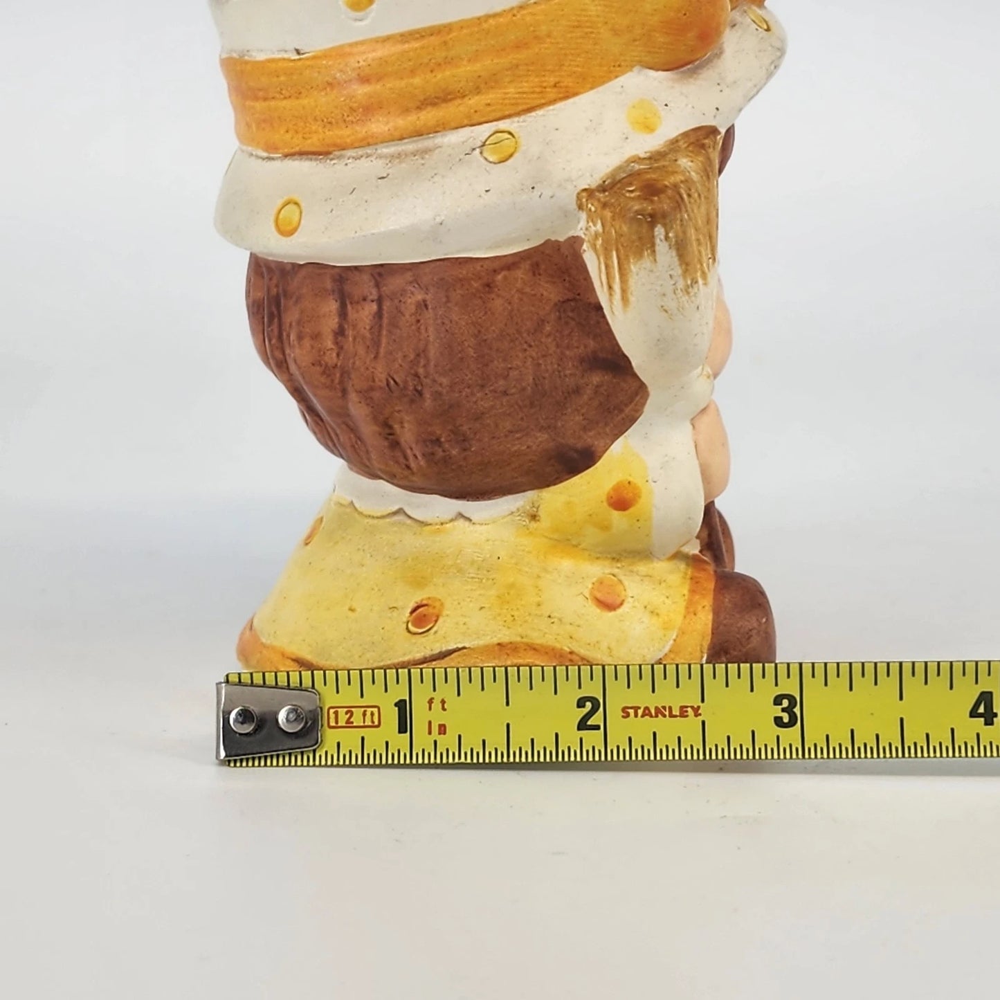 Inarco Planter Little Girl & Broom Ceramic Vase Japan E-2495 Kitsch 1960's Vtg