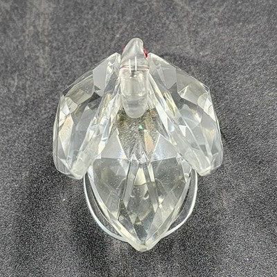 Swarovski Crystal Swan Figurine 2" with Red Eyes Elegant Collectible Vtg Decor