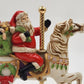 Homco Carousel Horse Figure Santa Claus #5117 Ceramic Brass Stand Philippines