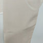 Beige Silk Scarf 10.5"x52" Embroidered Flower Chinese Letters Fringed Edge China