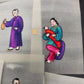 Asian Rice Paper Pith Paintings 4" Set 12 Fragile Antique 19th Century Chinese