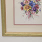 Rose Ribbon Framed And Matted Print by Barbara Mock Wall Art 16"w x 18"h Vintage