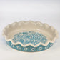 Pioneer Woman Flea Market Stoneware Pie Plate 10.5" Floral Design Ruffled Edge