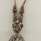 Lot 3 Pendant Necklaces White Enamel Filagree Gold Tone Signed PHD Clay Cor