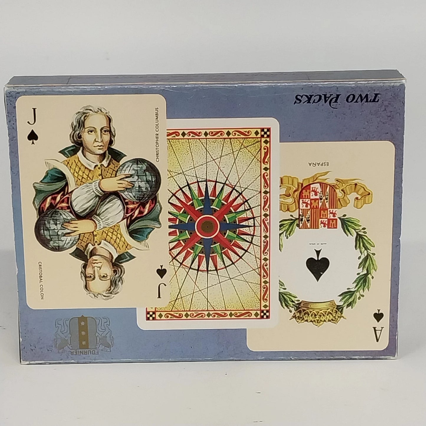 Fournier Naval Powers Playing Cards 2 Deck Set Spain 16th Century Vintage