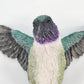 Ruby-Throated Hummingbird Figurine Hand-Painted Male Hovering 3.5" No Stand