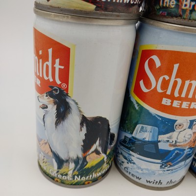 8 Schmidt Beer Can Pull Tab Empty Northwest American Wildlife Outdoor Vintage