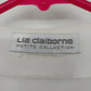 Liz Claiborne White Sheer Button Front Blouse Women's Small Short Sleeve Top