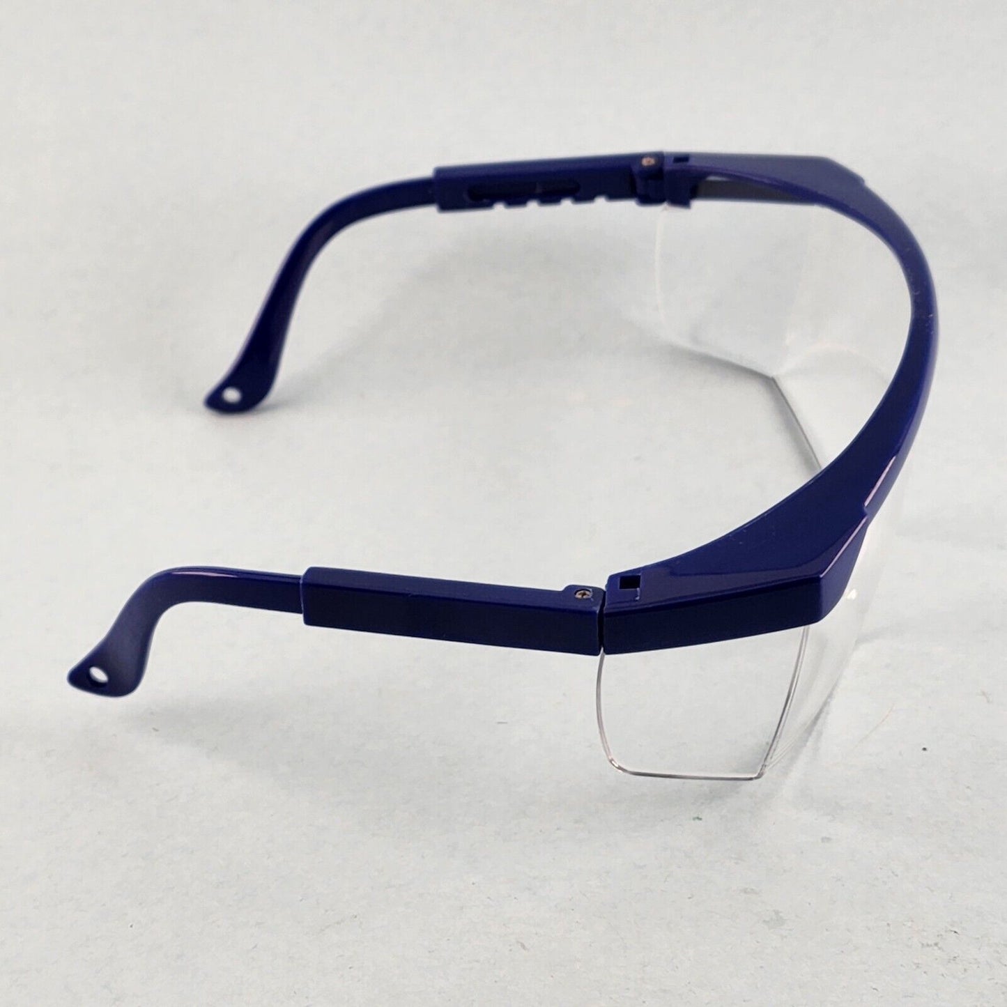 Gateway Strobe Safety Glasses Lightweight Telescoping Temples Side Shields Z87.1 (Blue Frame, Clear Anti Fog Lens)