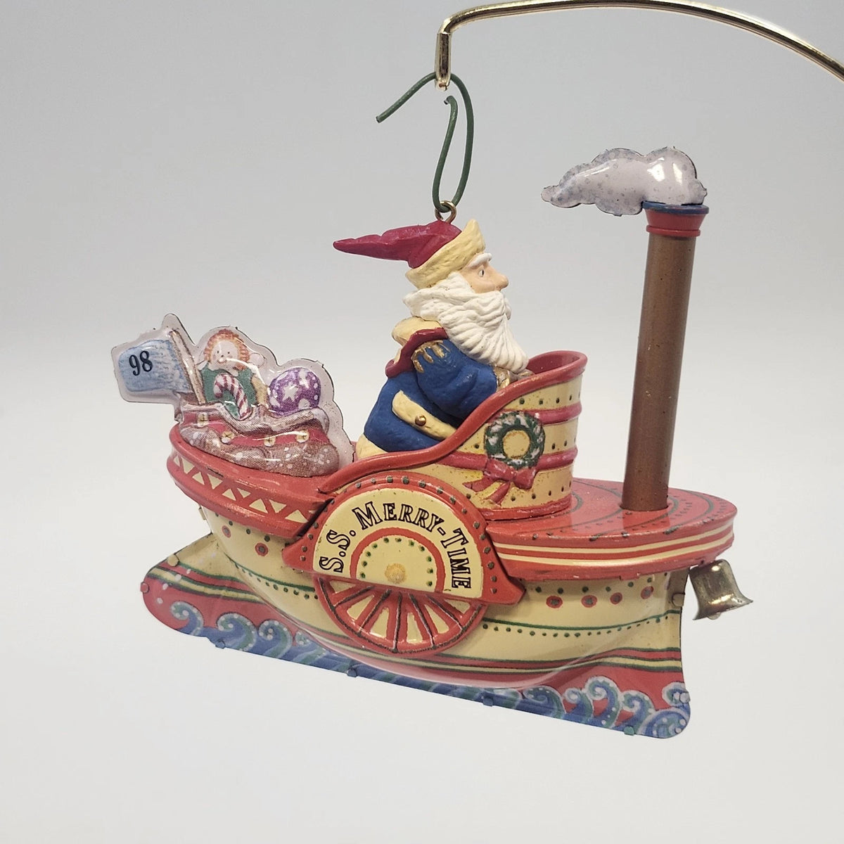 Hallmark Cruising Into Christmas S.S. Merry-Time Santa Ornament 4" Holiday 1998