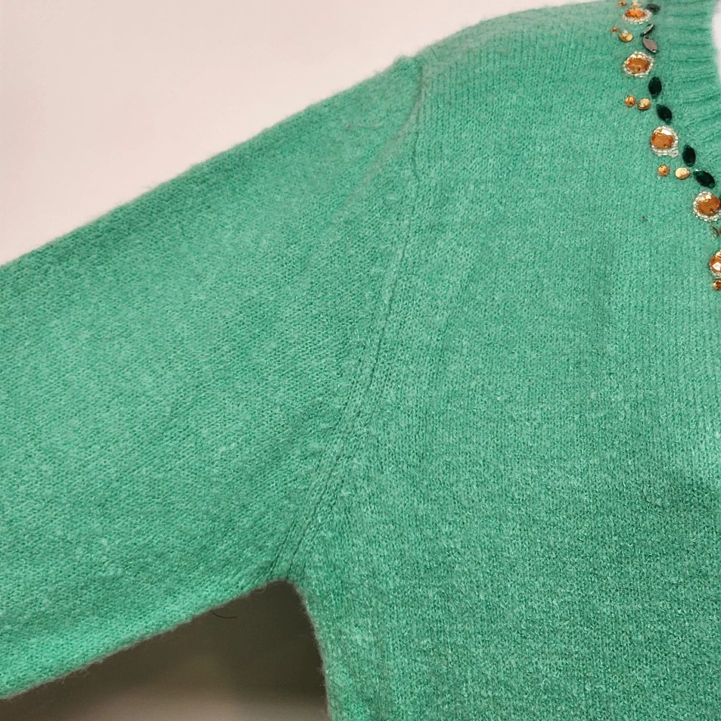 Life Energy Intelligence Teal V Neck Sweater XL Soft Knit