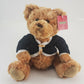 Holiday Home Brown Bear Plush Wearing Black Sweater 14" Long Stuffed Animal