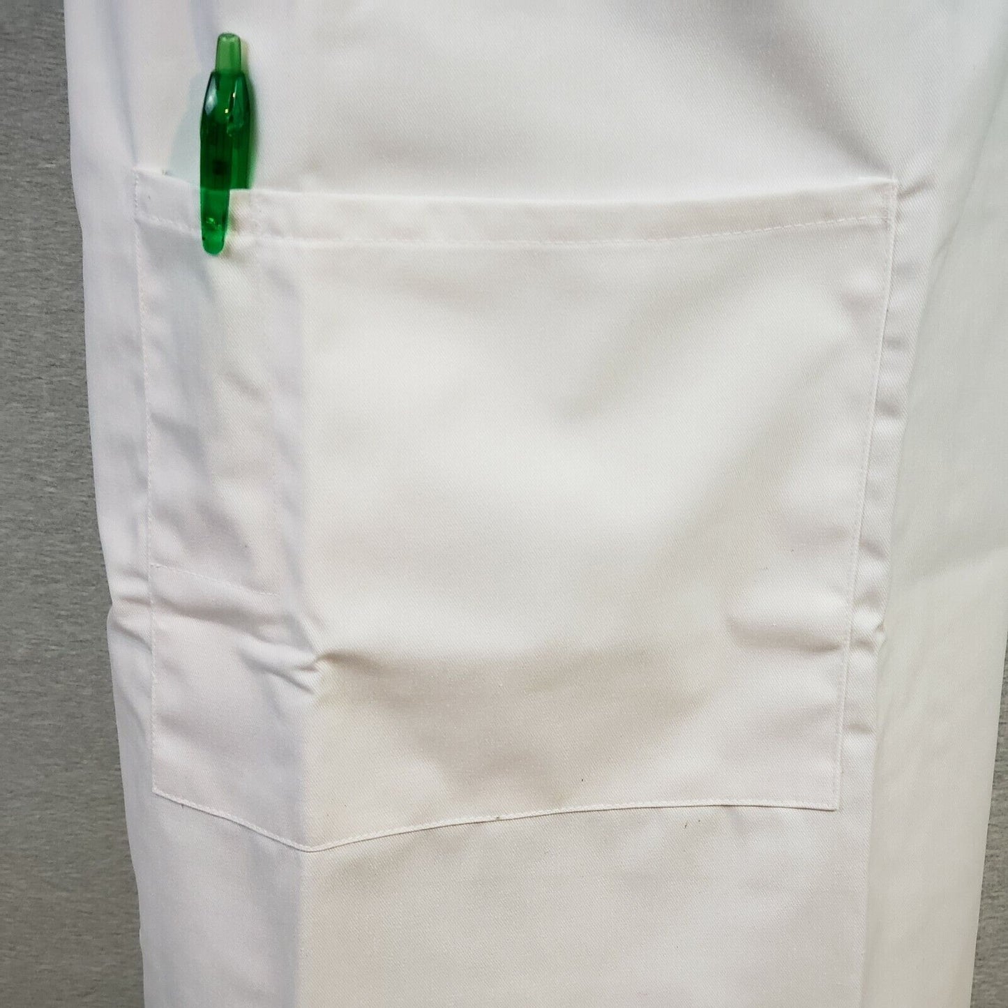 White Full Length Bistro BOH Apron 1 Patch Pocket 27" W x 31" L Fame Fabrics F24