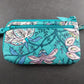 Wristlet Block Wallet Zip Vera Bradley Peacock Garden Blue Wrist Strap 7.5 RFID