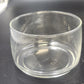 Clear Glass Apothecary Candy Jar Canister Pointed Finial Lid 5.5" Wide Base Vtg