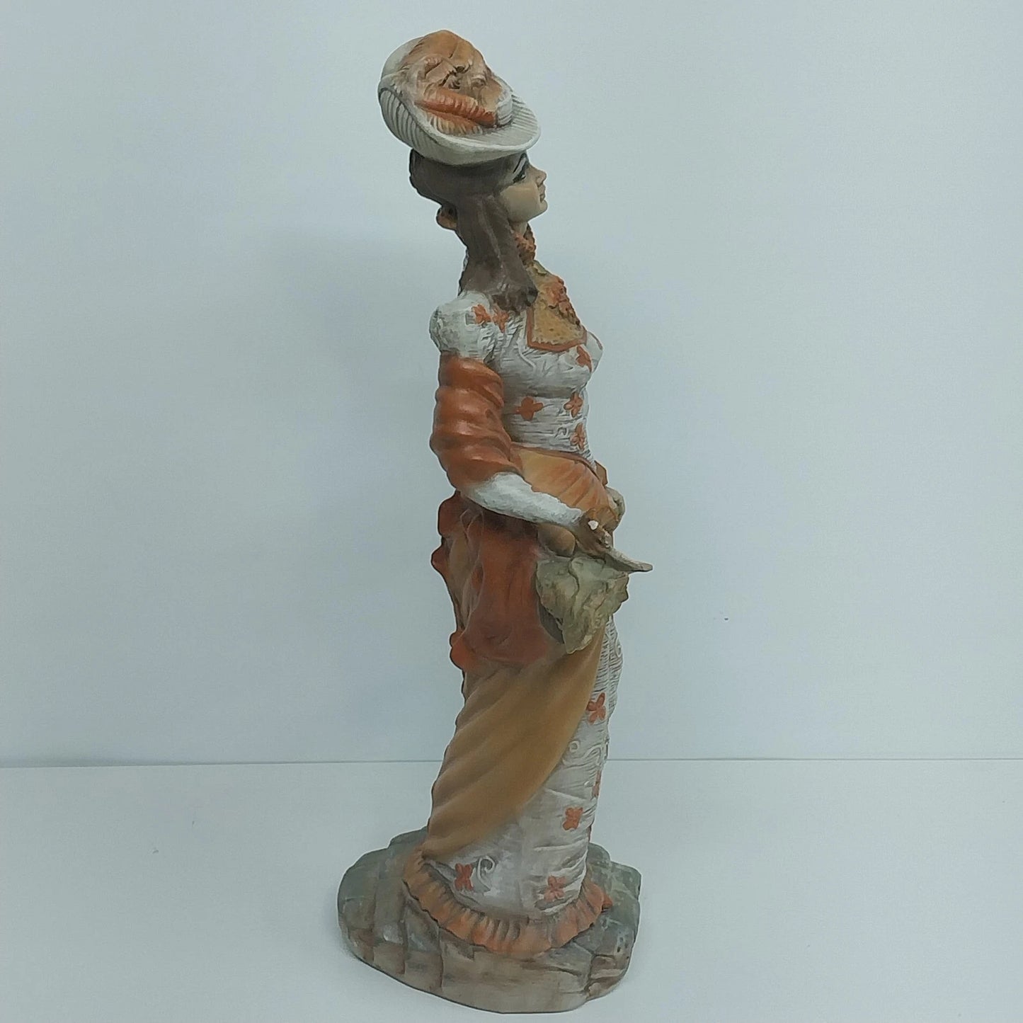 Atlantic Mold Western Woman Figurine 22in Ceramic Statue Prairie Lady Vintage