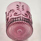 Pilgrim Glass Adams Cranberry Old Fashioned Glass – Engraved Damask Pattern | 3.5" x 4" Vintage Double Tumbler | Elegant Barware