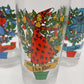 12 Twelve Days of Christmas Drinking Tumblers Set American Glass Boxed Vtg USA