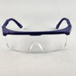 Gateway Strobe VS Traditional Visitor Safety Glasses Telescoping Temples Z87.1+ (Blue Frame, Clear Lens)