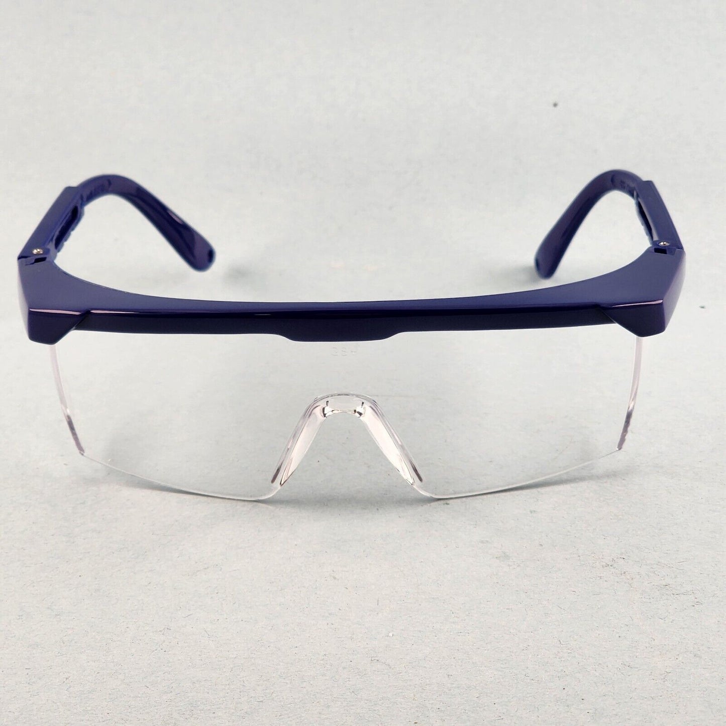 Gateway Strobe VS Traditional Visitor Safety Glasses Telescoping Temples Z87.1+ (Blue Frame, Clear Lens)