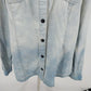 Ruff Hewn Women’s Denim Shirt Jacket XL Light Blue Snap Front w Pockets VTG