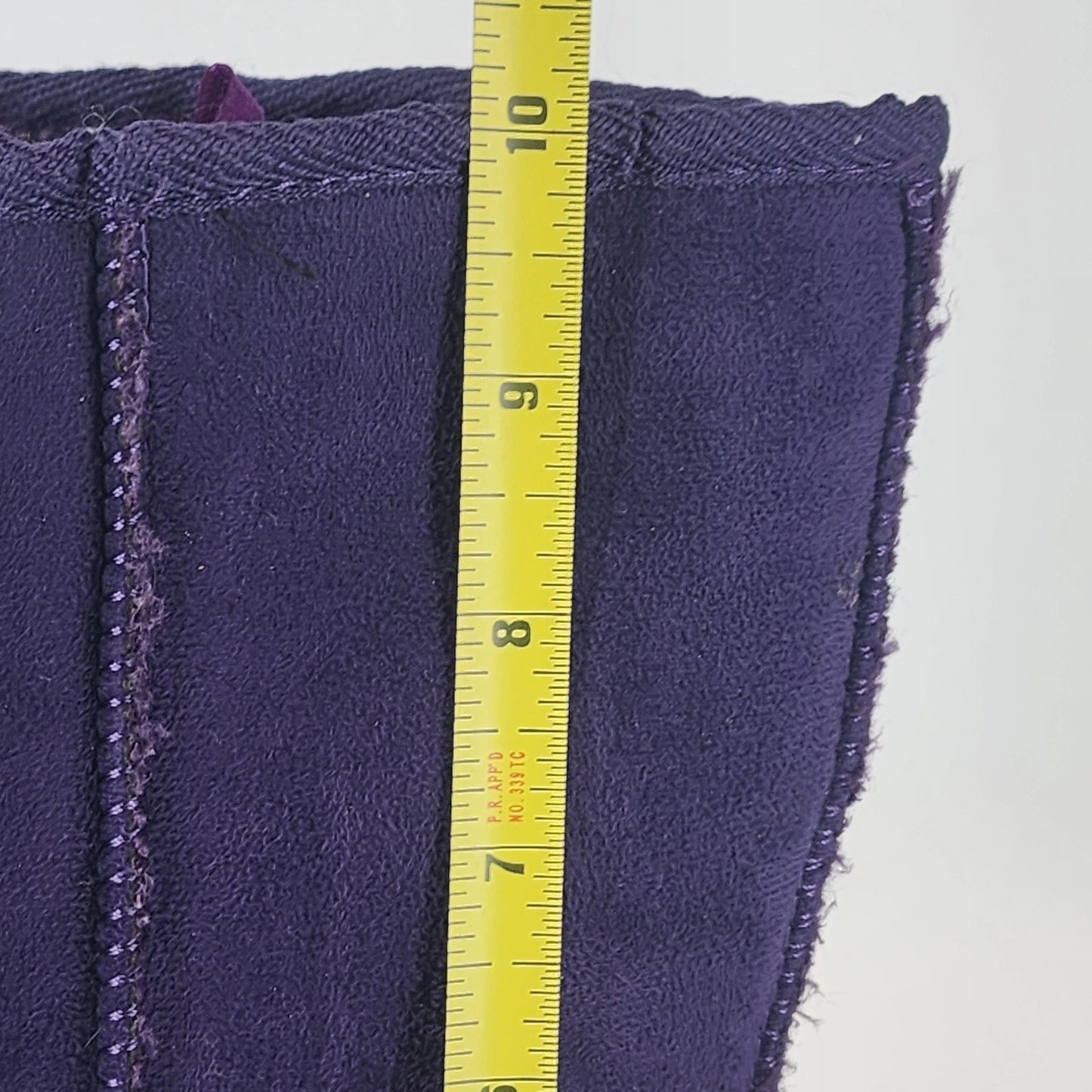 Isaac Mizrahi Purple Faux Suede Ankle Boots Womens Size 9 Fur Lined